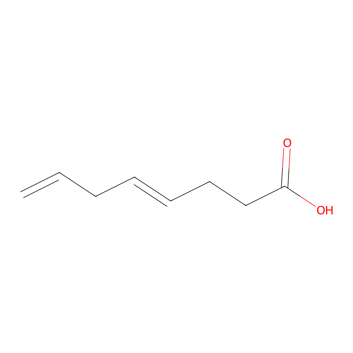 (4E)-octa-4,7-dienoic acid molecular structure, CAS 84565-02-6