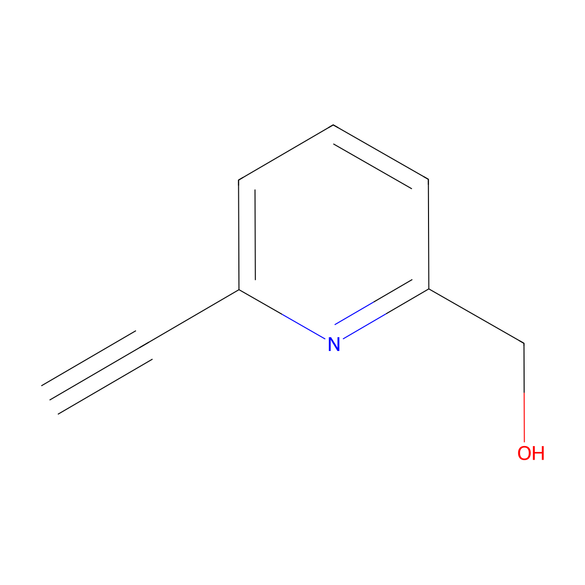 (6-Ethynylpyridin-2-yl)methanol molecular structure, CAS 845658-76-6