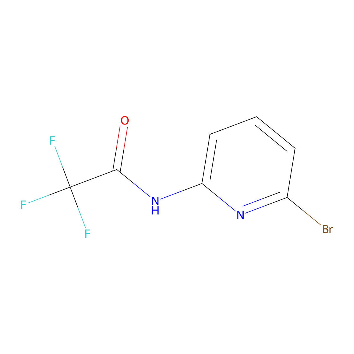 N-(6-bromopyridin-2-yl)-2,2,2-trifluoroacetamide molecular structure, CAS 845658-84-6