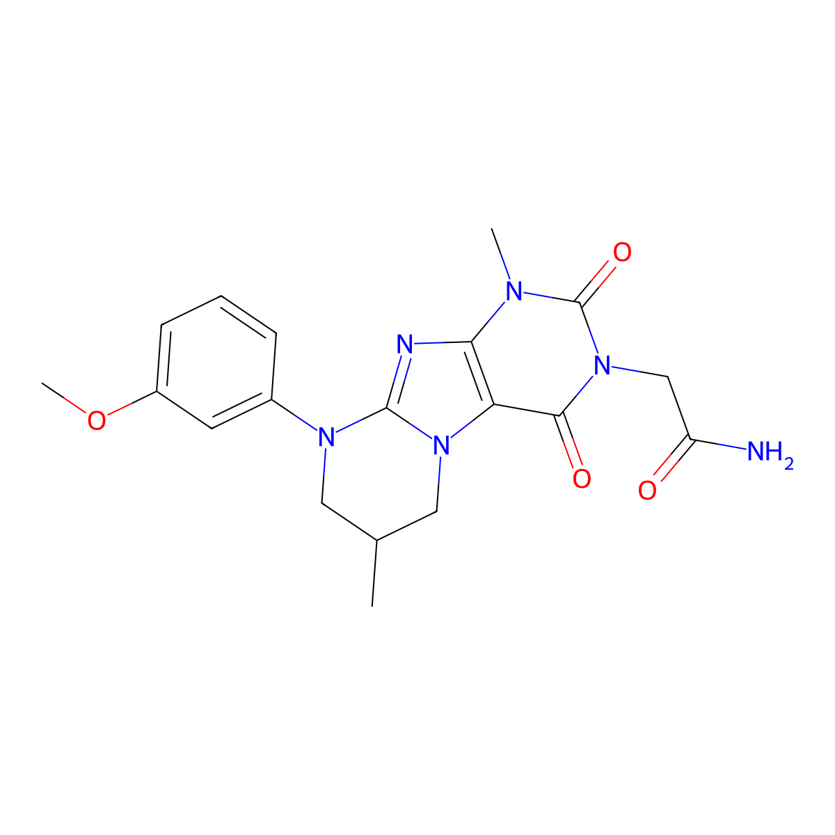 2-[9-(3-methoxyphenyl)-1,7-dimethyl-2,4-dioxo-7,8-dihydro-6H-purino[7,8-a]pyrimidin-3-yl]acetamide molecular structure, CAS 845660-45-9