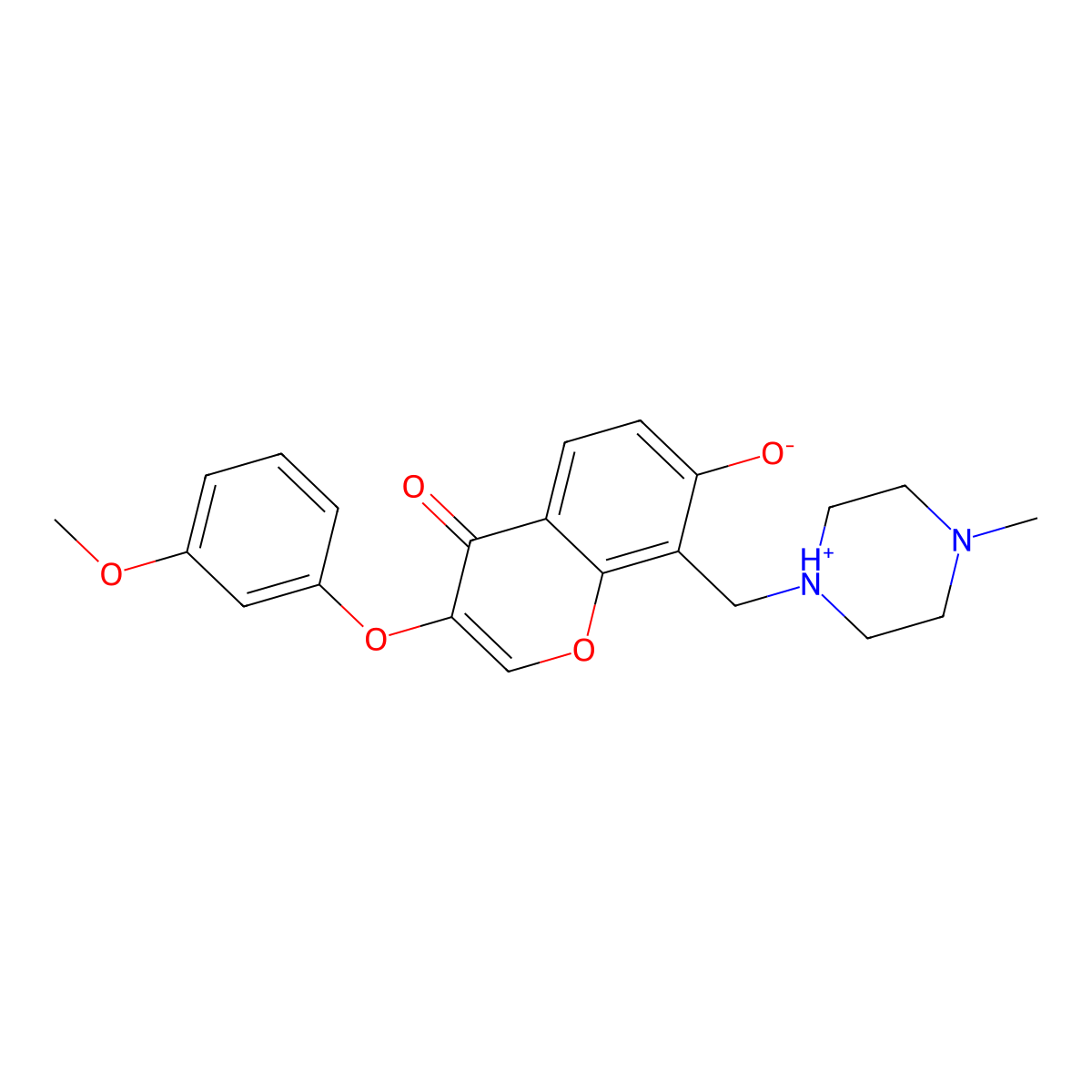 7-hydroxy-3-(3-methoxyphenoxy)-8-((4-methylpiperazin-1-yl)methyl)-4H-chromen-4-one molecular structure, CAS 845660-86-8