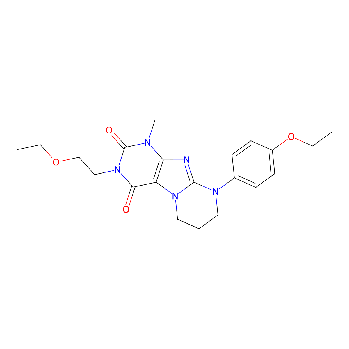 3-(2-ethoxyethyl)-9-(4-ethoxyphenyl)-1-methyl-7,8-dihydro-6H-purino[7,8-a]pyrimidine-2,4-dione molecular structure, CAS 845667-53-0