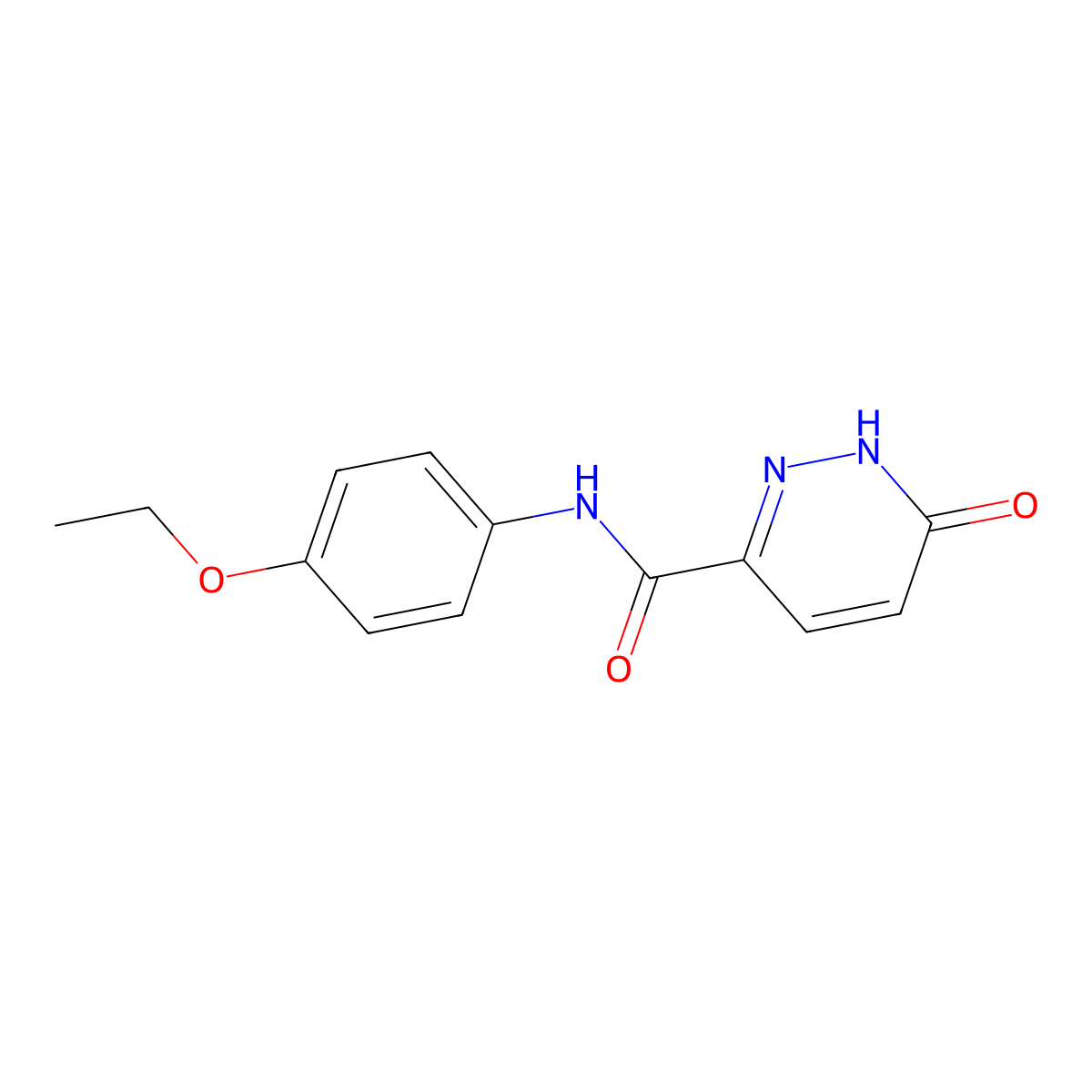 N-(4-ethoxyphenyl)-6-oxo-1,6-dihydropyridazine-3-carboxamide molecular structure, CAS 845667-63-2