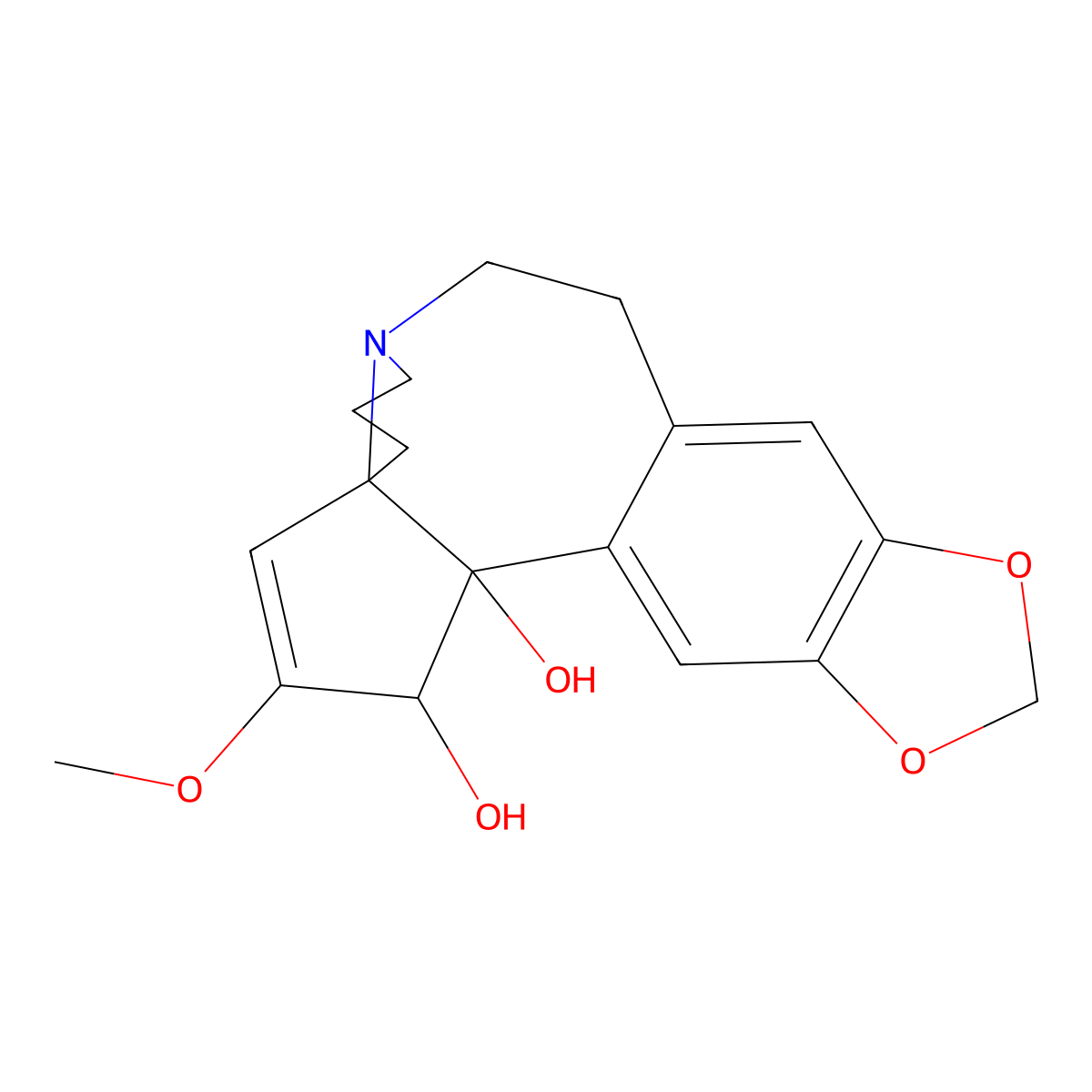 4-Hydroxycephalotaxine molecular structure, CAS 84567-08-8