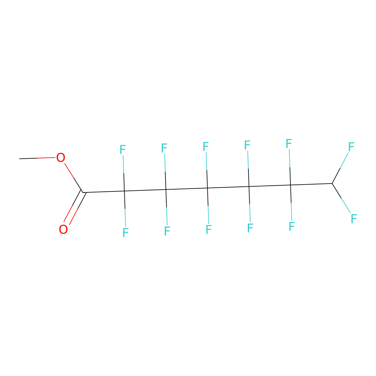 Methyl 7H-perfluoroheptanoate molecular structure, CAS 84567-13-5