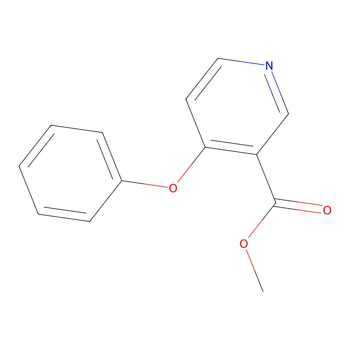 Methyl 4-phenoxypyridine-3-carboxylate molecular structure, CAS 845671-56-9