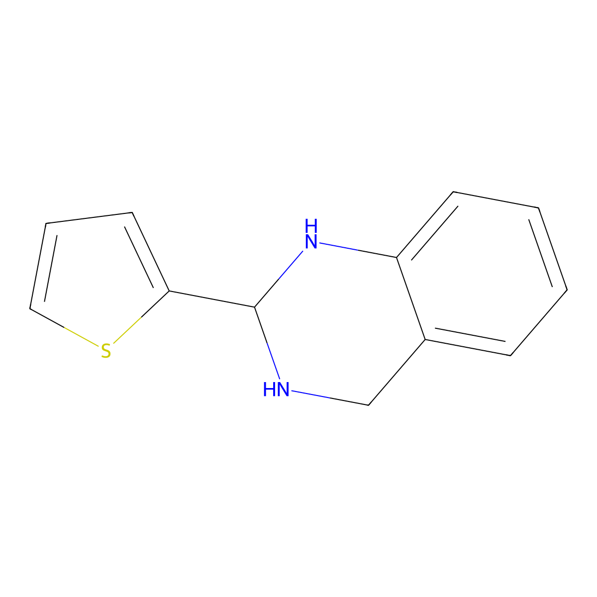 1,2,3,4-tetrahydro-2-(2-thienyl)Quinazoline molecular structure, CAS 84571-46-0