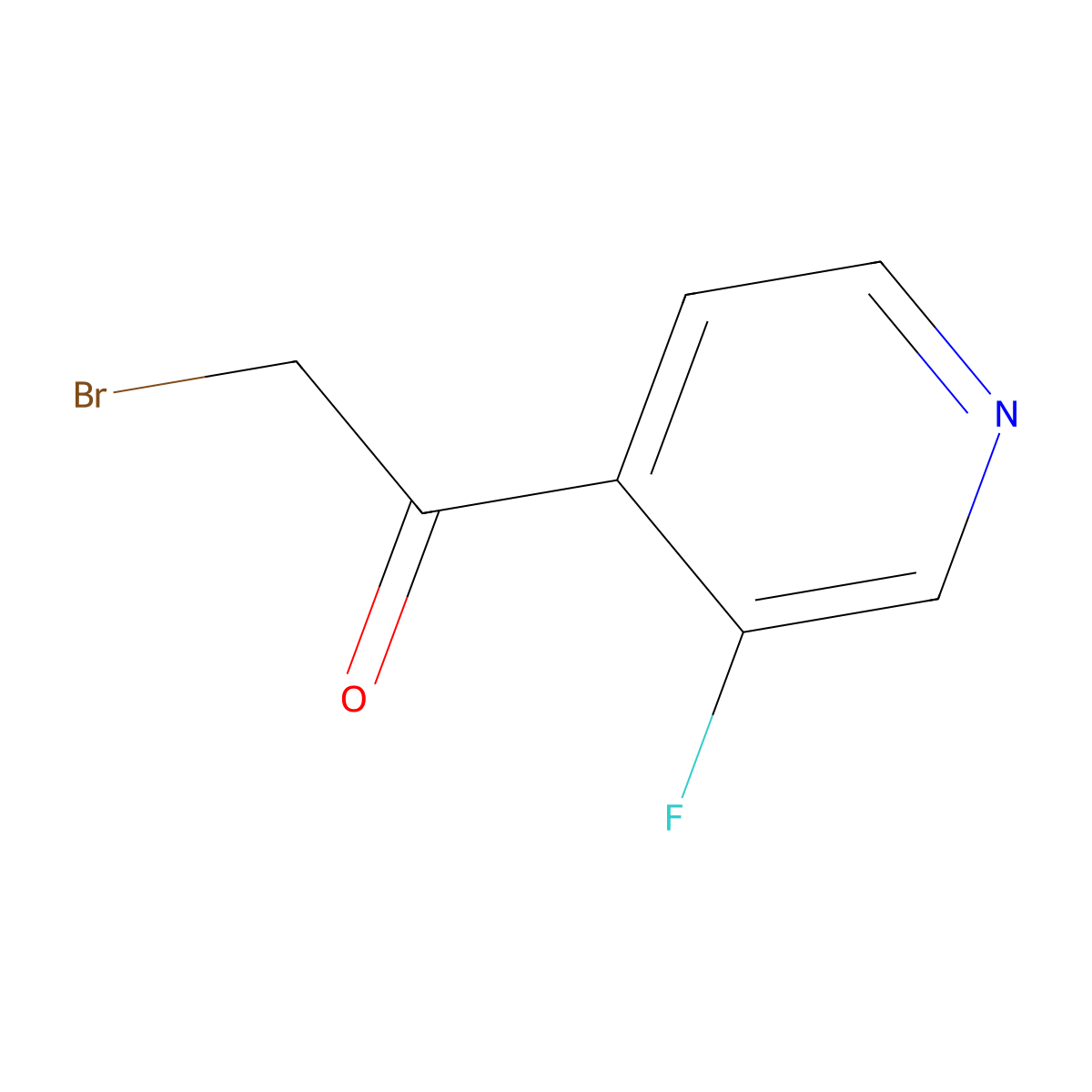 2-Bromo-1-(3-fluoropyridin-4-yl)ethan-1-one molecular structure, CAS 845714-10-5