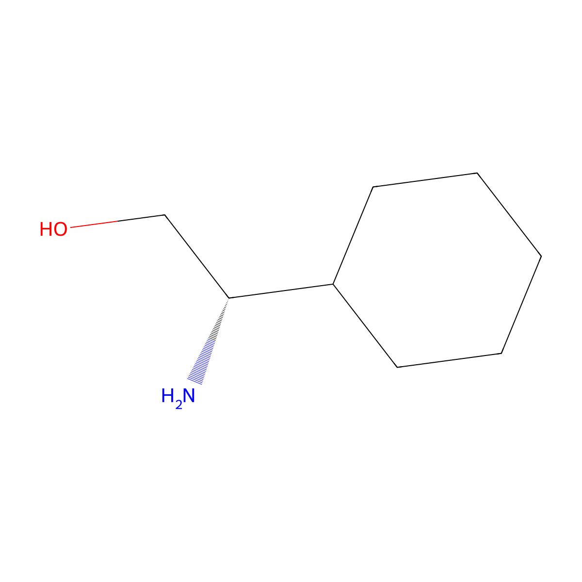 (S)-2-Amino-2-cyclohexylethanol molecular structure, CAS 845714-30-9