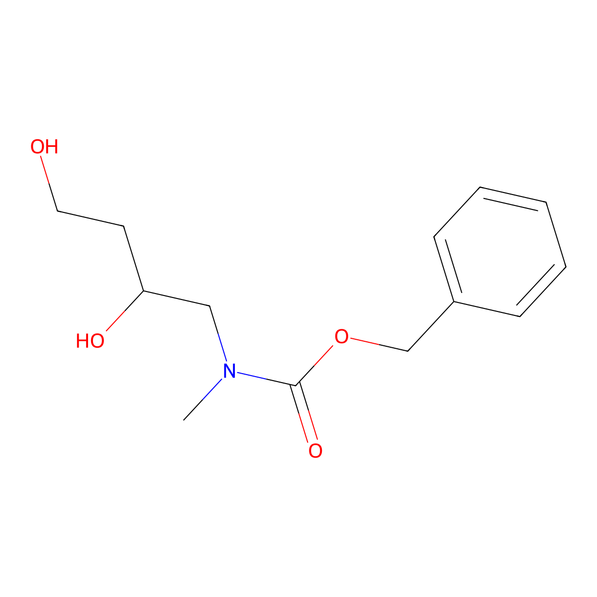 benzyl N-(2,4-dihydroxybutyl)-N-methylcarbamate molecular structure, CAS 845724-02-9