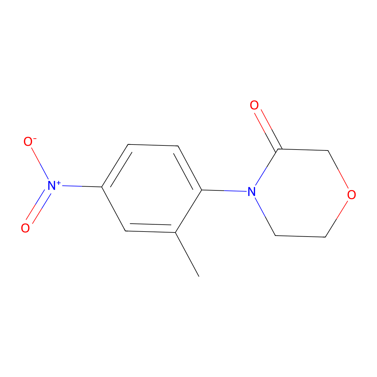 4-(2-Methyl-4-nitrophenyl)morpholin-3-one molecular structure, CAS 845729-40-0