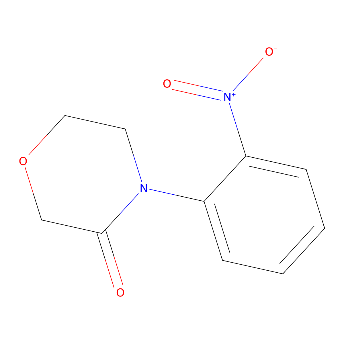 4-(2-Nitrophenyl)morpholin-3-one molecular structure, CAS 845729-41-1