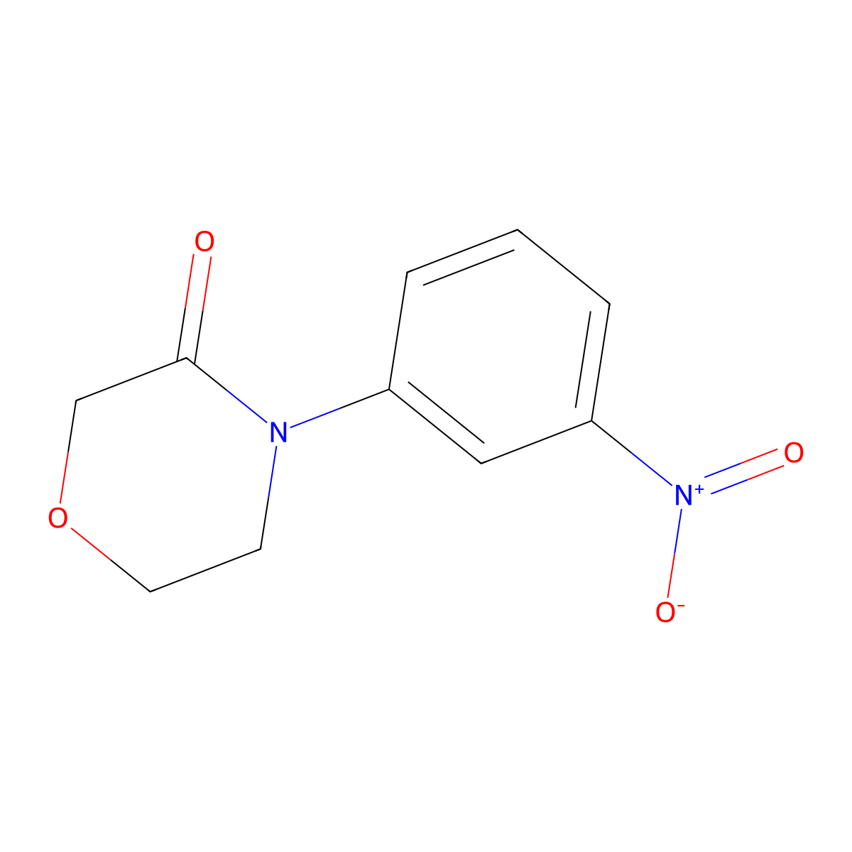 4-(3-Nitrophenyl)morpholin-3-one molecular structure, CAS 845729-43-3