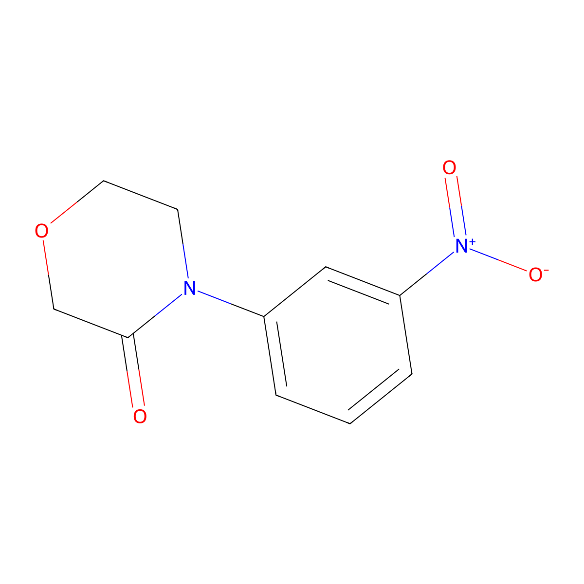 4-(3-Nitrophenyl)morpholin-3-one molecular structure, CAS 845729-43-3
