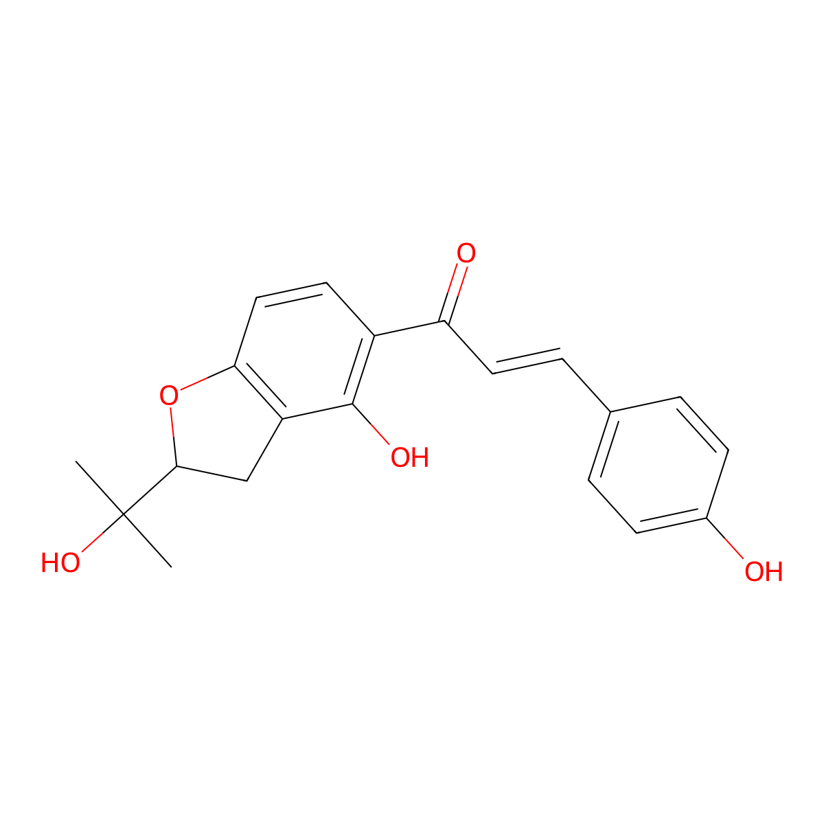 Bakuchalcone molecular structure, CAS 84575-13-3