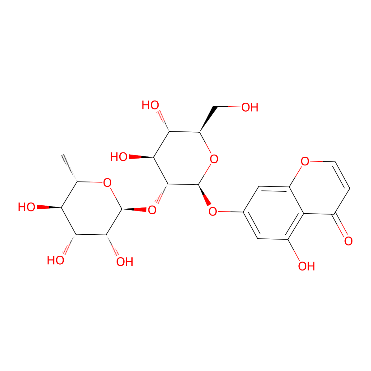 5,7-Dihydroxychromone-7-O-neohesperidoside molecular structure, CAS 84575-25-7