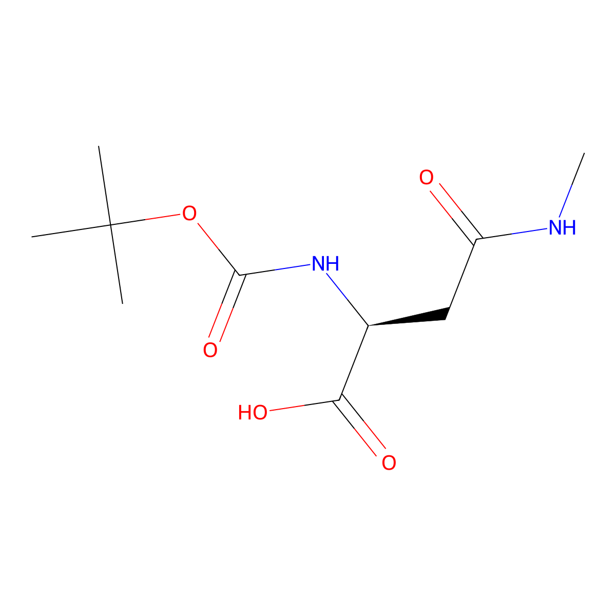 N2-Boc-N4-methyl-L-asparagine molecular structure, CAS 84575-50-8