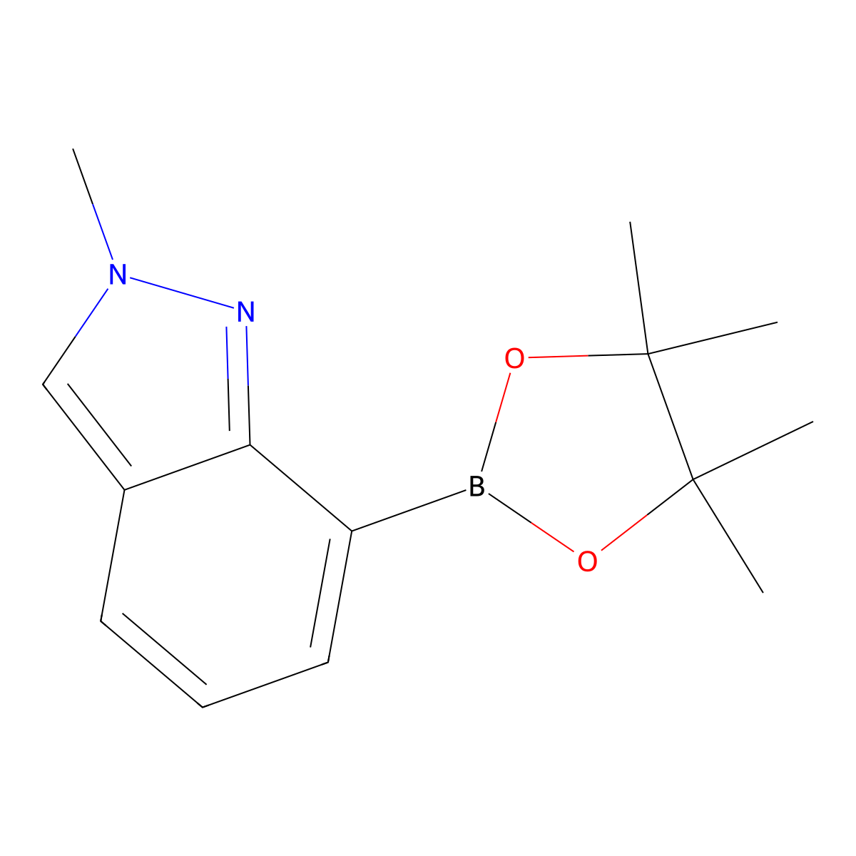2-Methyl-7-(4,4,5,5-tetramethyl-1,3,2-dioxaborolan-2-YL)-2H-indazole molecular structure, CAS 845751-67-9