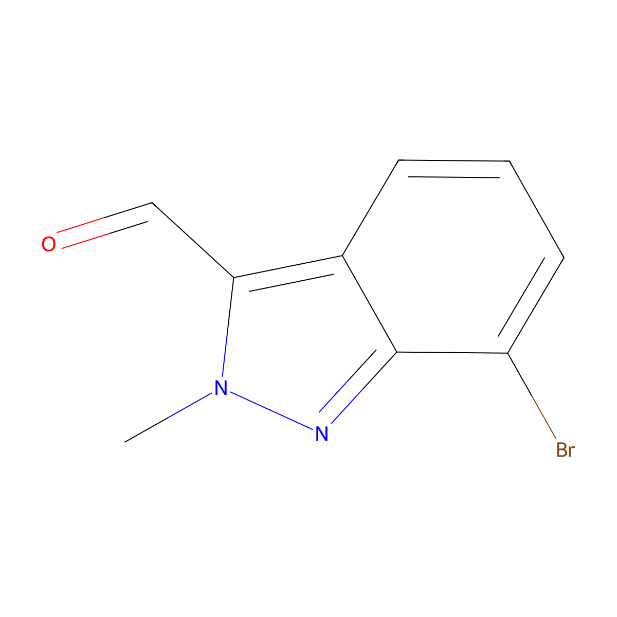 7-Bromo-2-methyl-2H-indazole-3-carbaldehyde molecular structure, CAS 845751-70-4