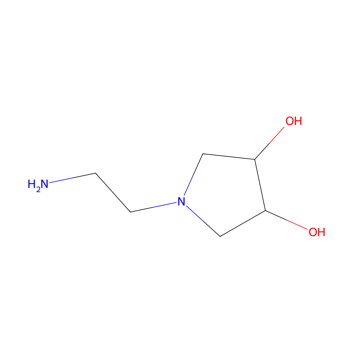 (3R,4R)-1-(2-aminoethyl)pyrrolidine-3,4-diol molecular structure, CAS 845752-42-3