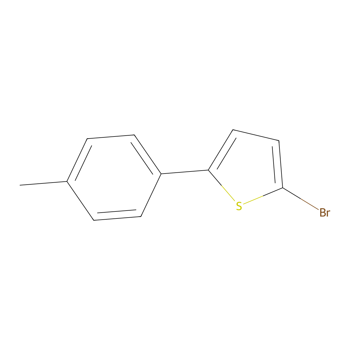 2-Bromo-5-(4-methylphenyl)thiophene molecular structure, CAS 845753-53-9