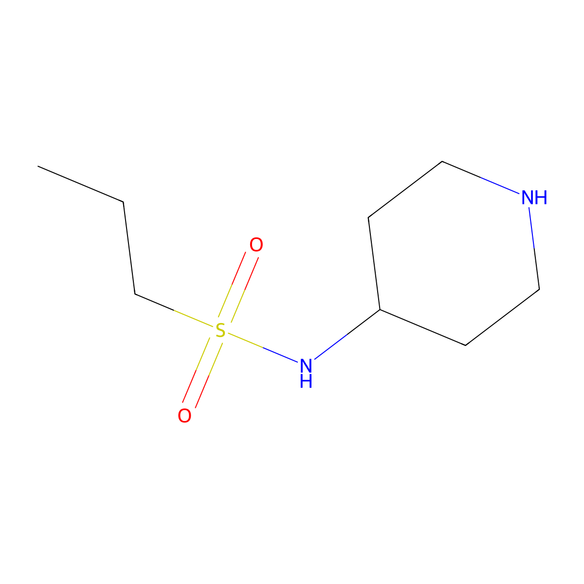 N-(Piperidin-4-YL)propane-1-sulfonamide molecular structure, CAS 845775-45-3