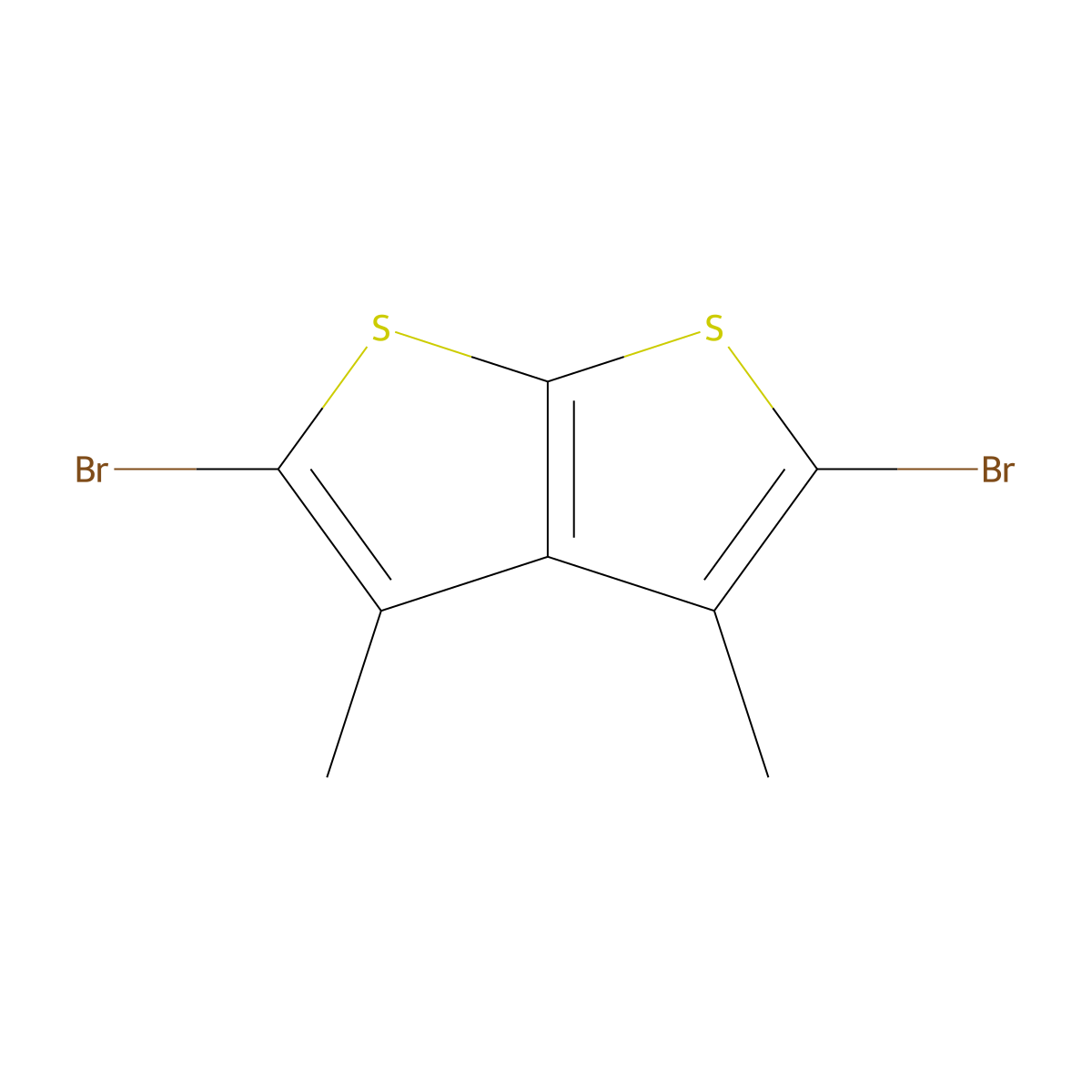 2,5-Dibromo-3,4-dimethylthieno[2,3-b]thiophene molecular structure, CAS 845778-61-2