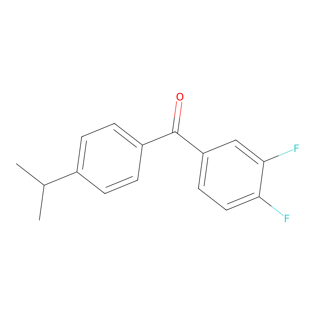3,4-Difluoro-4'-iso-propylbenzophenone molecular structure, CAS 845781-00-2