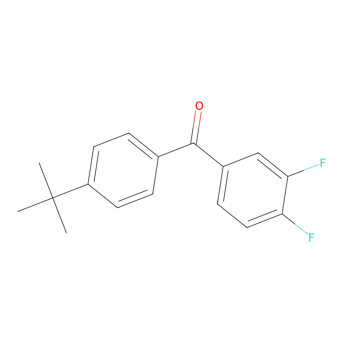 4-tert-Butyl-3',4'-difluorobenzophenone molecular structure, CAS 845781-01-3