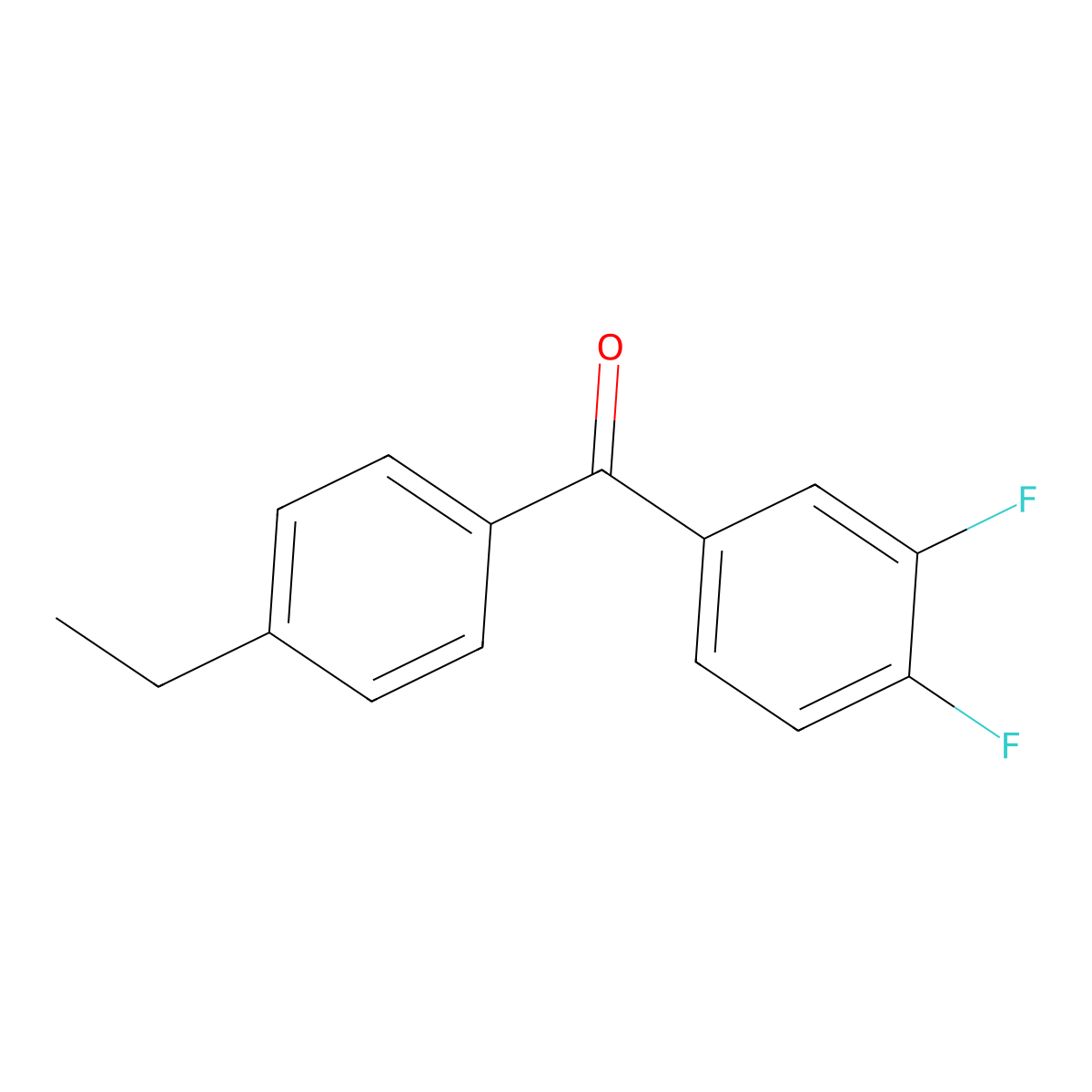 3,4-Difluoro-4'-ethylbenzophenone molecular structure, CAS 845781-02-4