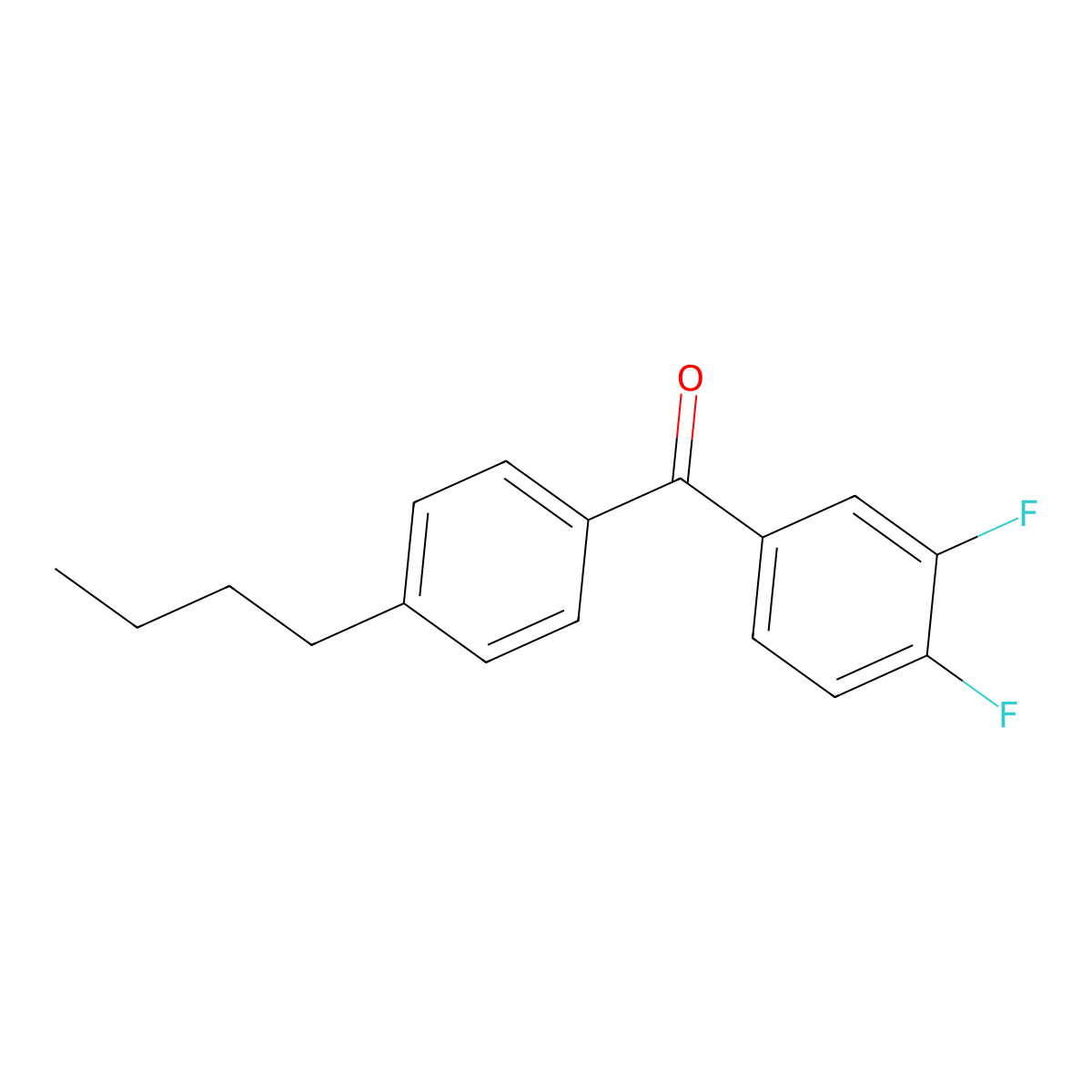 4-Butyl-3',4'-difluorobenzophenone molecular structure, CAS 845781-04-6