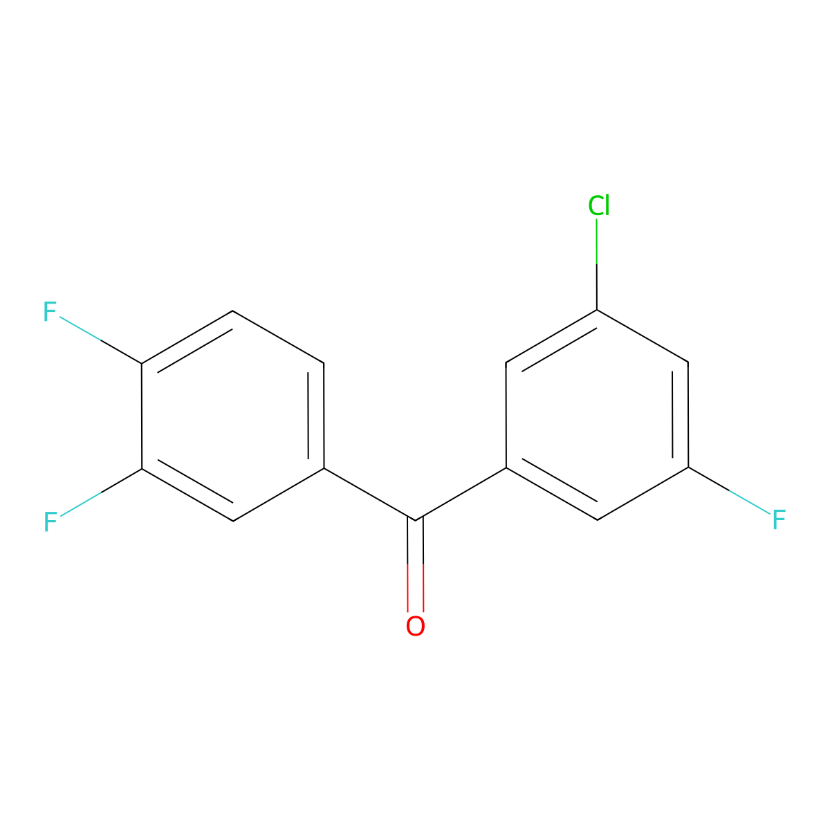 3-Chloro-3',4',5-trifluorobenzophenone molecular structure, CAS 845781-06-8