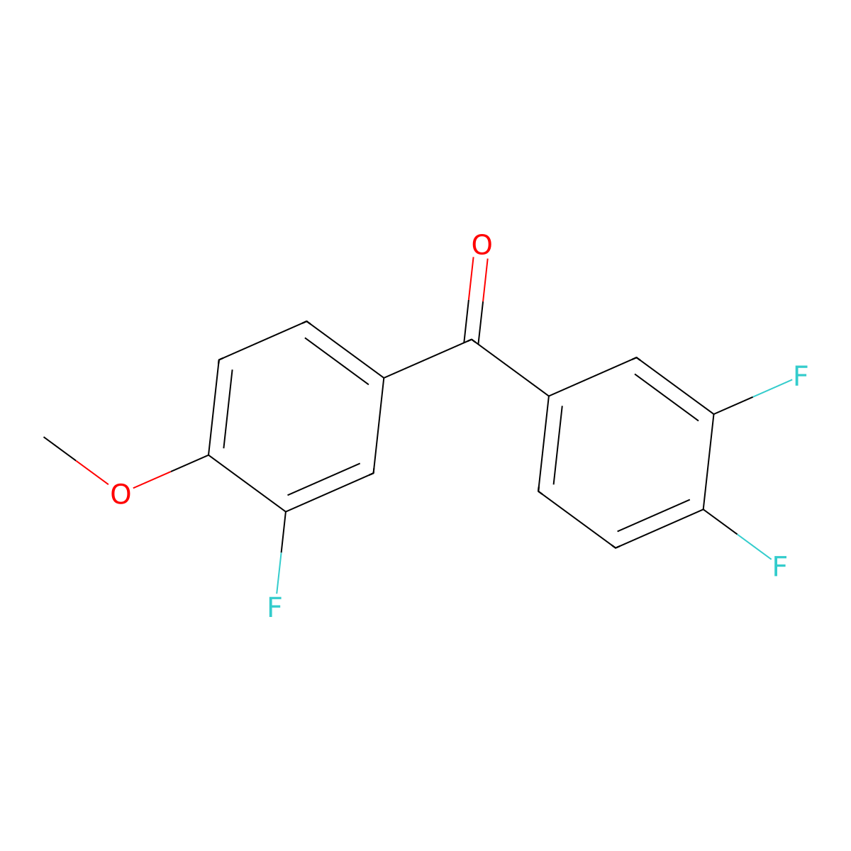 4-Methoxy-3,3',4'-trifluorobenzophenone molecular structure, CAS 845781-11-5