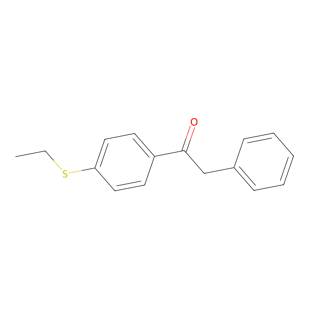4'-Ethylthio-2-phenylacetophenone molecular structure, CAS 845781-12-6