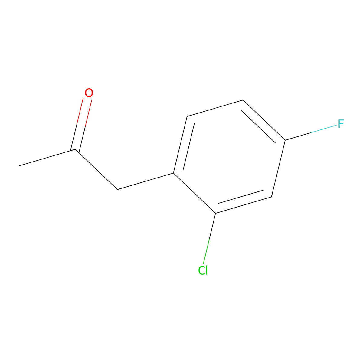 1-(2-Chloro-4-fluorophenyl)propan-2-one molecular structure, CAS 845781-18-2