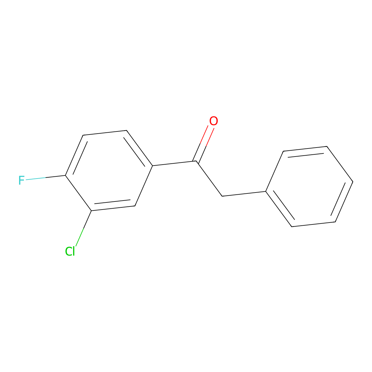 3'-Chloro-4'-fluoro-2-phenylacetophenone molecular structure, CAS 845781-19-3