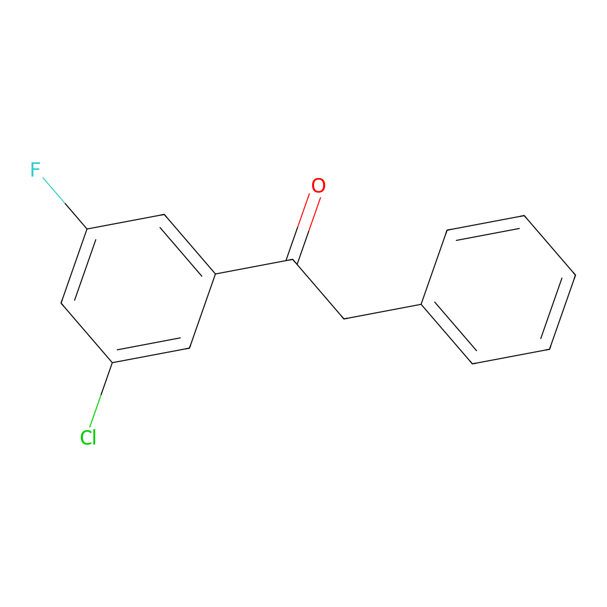1-(3-Chloro-5-fluorophenyl)-2-phenylethanone molecular structure, CAS 845781-21-7
