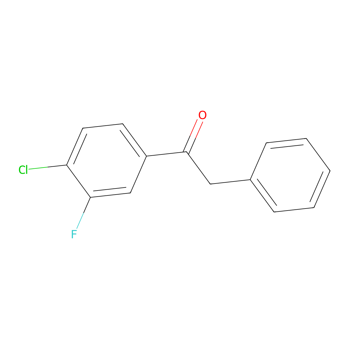 1-(4-Chloro-3-fluorophenyl)-2-phenylethanone molecular structure, CAS 845781-23-9