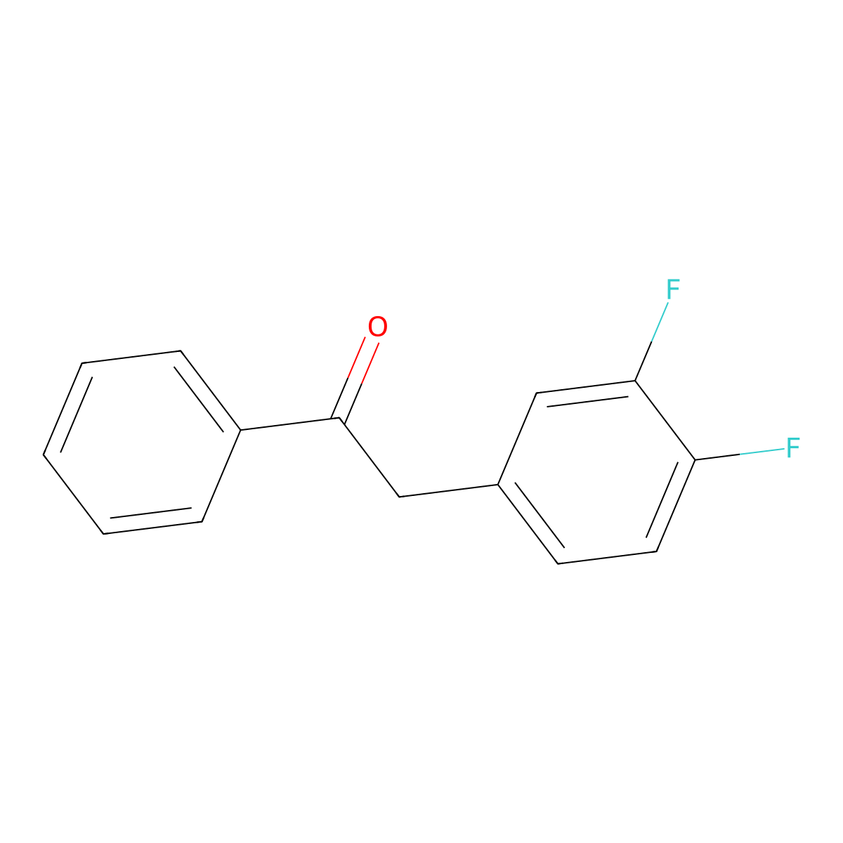 2-(3,4-Difluorophenyl)-1-phenylethanone molecular structure, CAS 845781-26-2