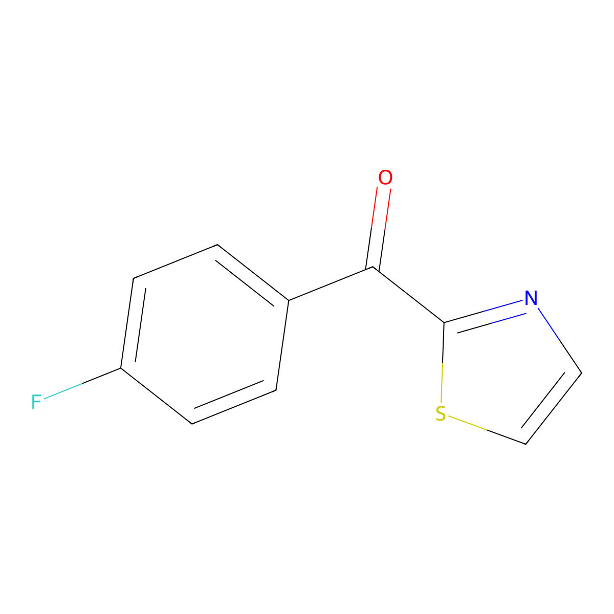 2-(4-Fluorobenzoyl)thiazole molecular structure, CAS 845781-30-8