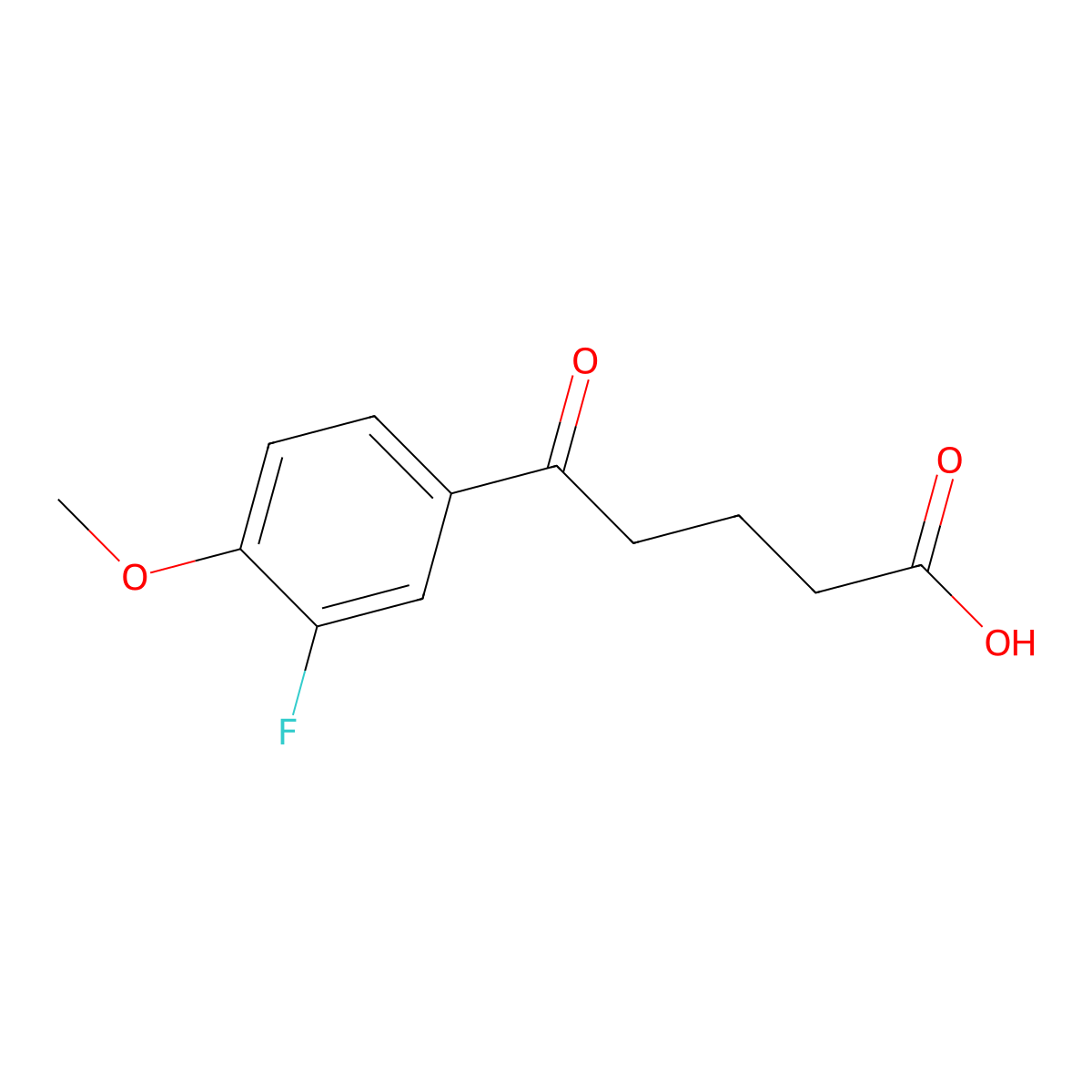 5-(3-Fluoro-4-methoxyphenyl)-5-oxopentanoic acid molecular structure, CAS 845781-33-1