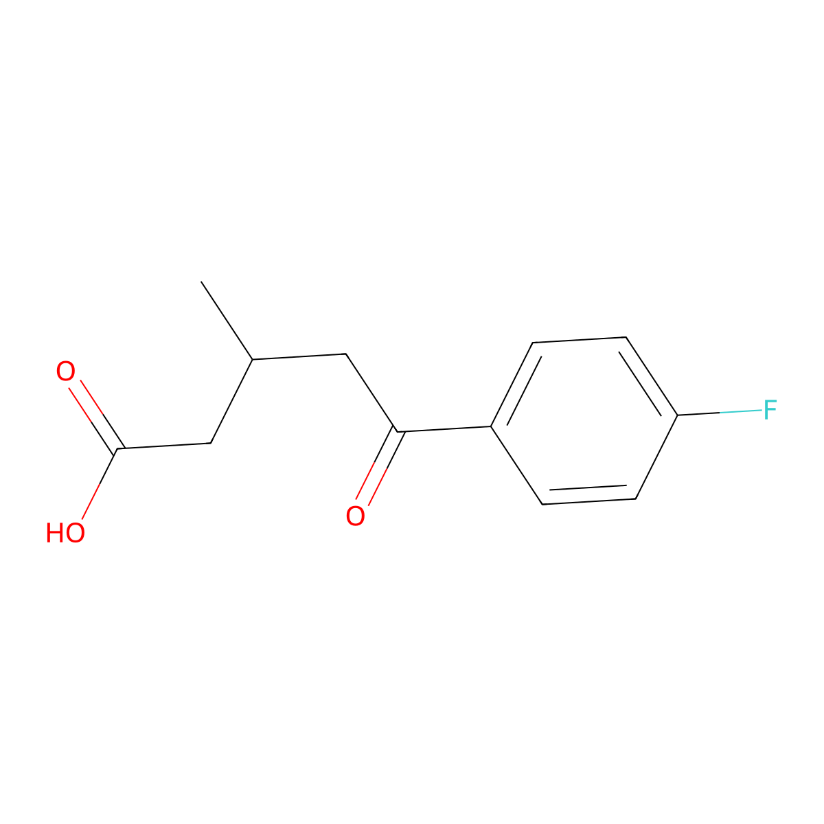 5-(4-Fluorophenyl)-3-methyl-5-oxovaleric acid molecular structure, CAS 845781-35-3