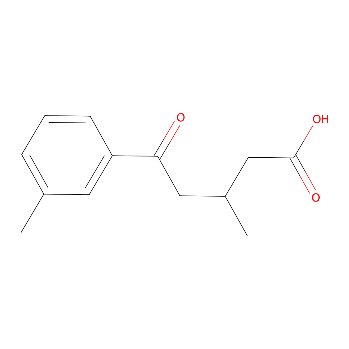 3-Methyl-5-(3-methylphenyl)-5-oxovaleric acid molecular structure, CAS 845781-36-4