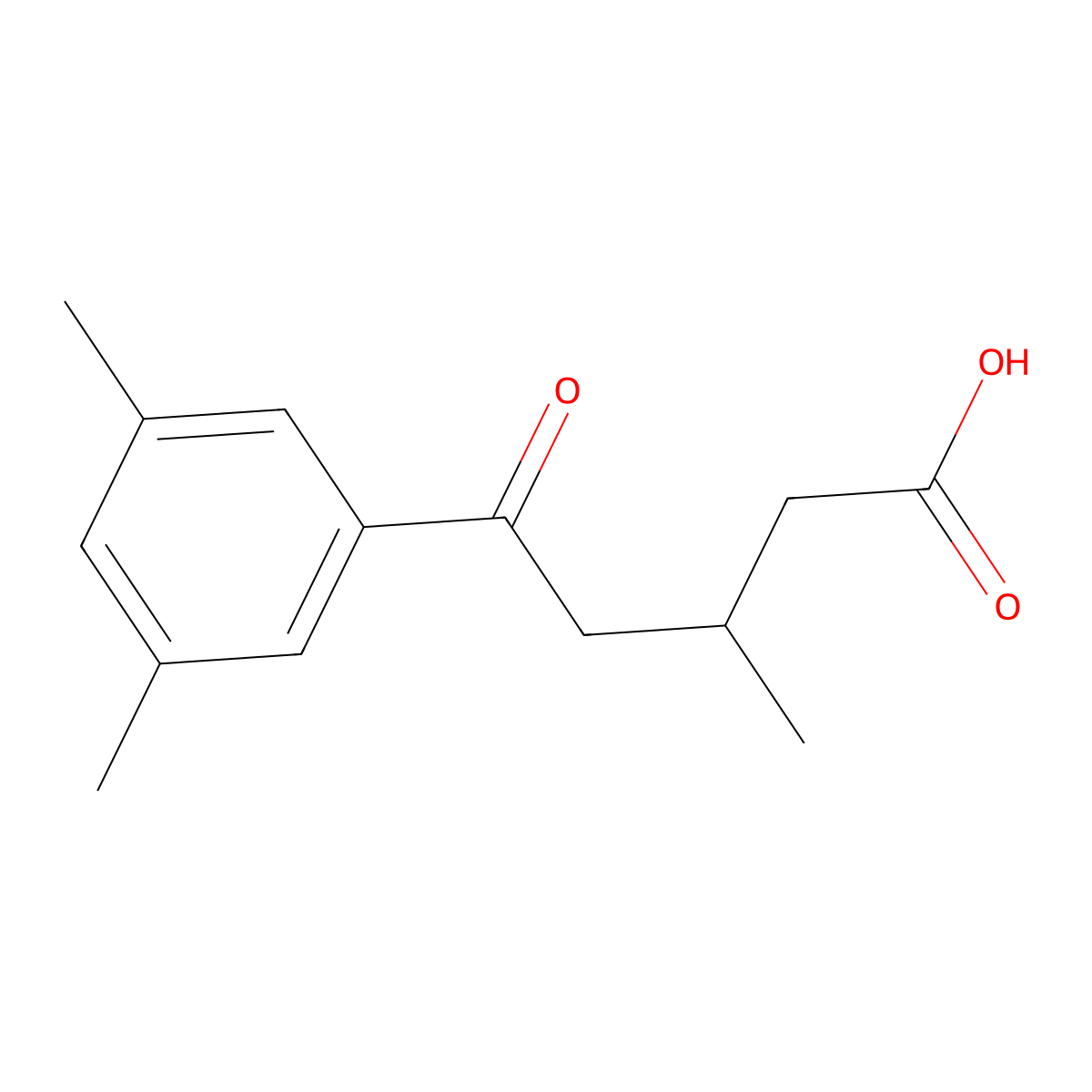 5-(3,5-Dimethylphenyl)-3-methyl-5-oxovaleric acid molecular structure, CAS 845781-37-5