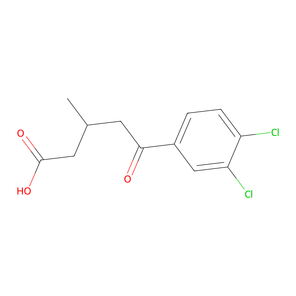 5-(3,4-Dichlorophenyl)-3-methyl-5-oxovaleric acid molecular structure, CAS 845781-38-6