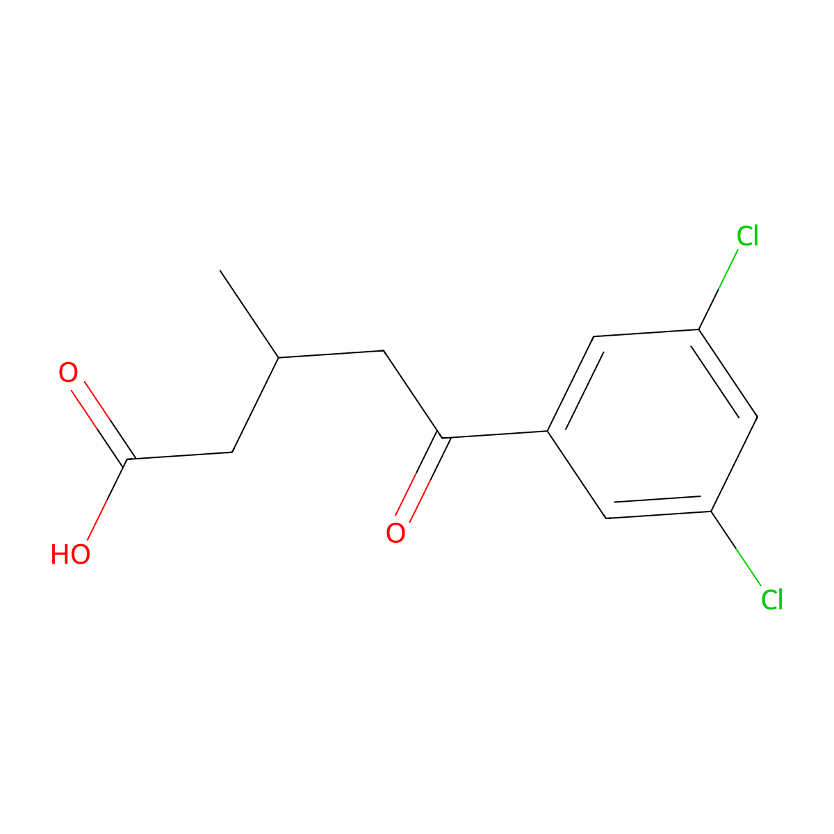 5-(3,5-Dichlorophenyl)-3-methyl-5-oxovaleric acid molecular structure, CAS 845781-39-7