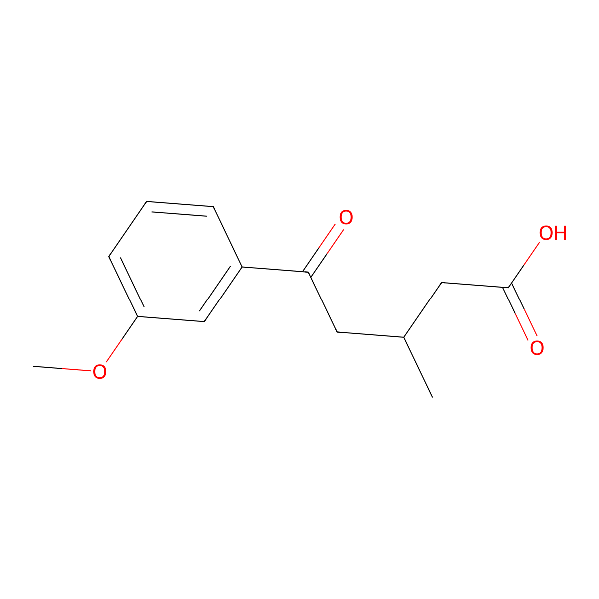 5-(3-Methoxyphenyl)-3-methyl-5-oxopentanoic acid molecular structure, CAS 845781-40-0