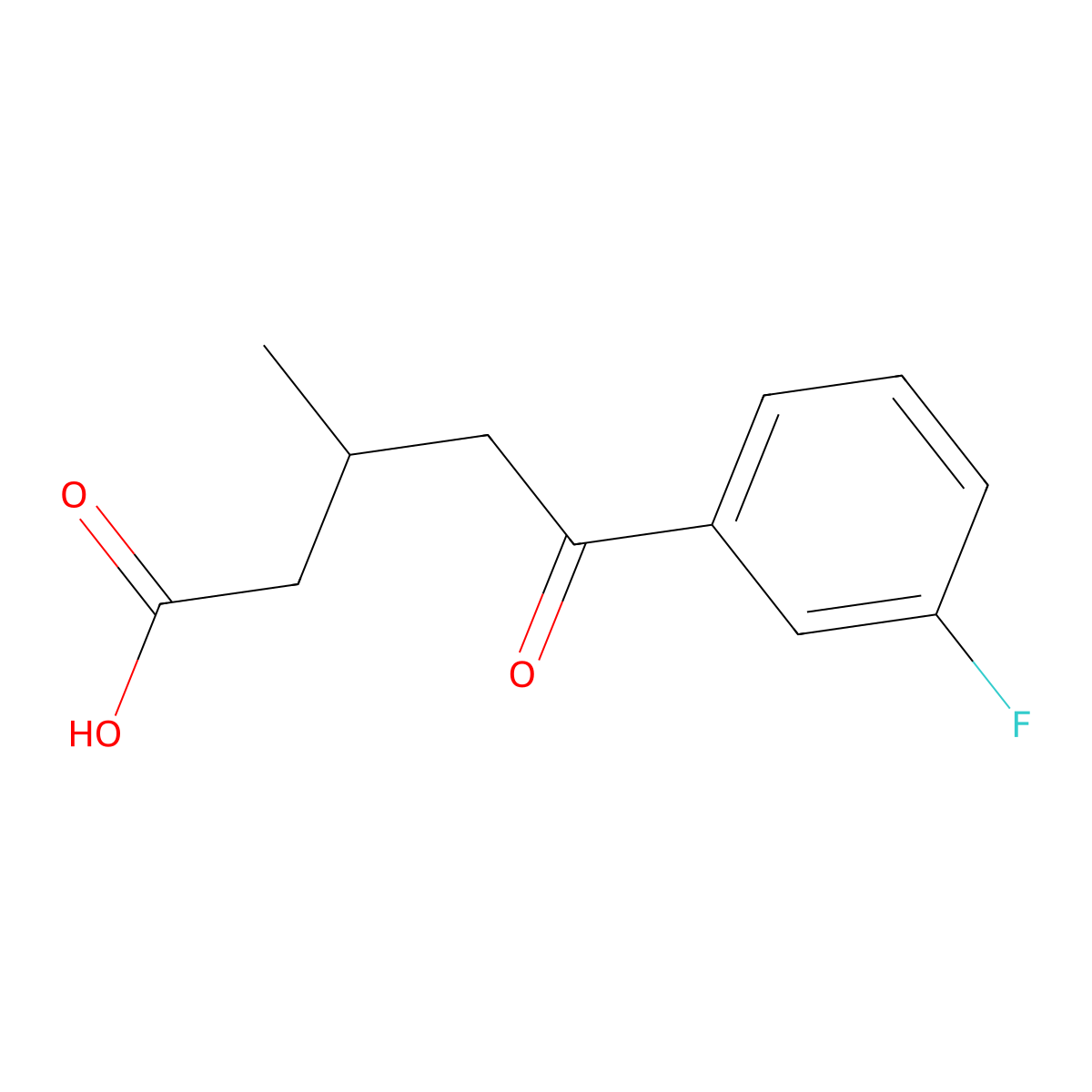 5-(3-Fluorophenyl)-3-methyl-5-oxovaleric acid molecular structure, CAS 845781-41-1