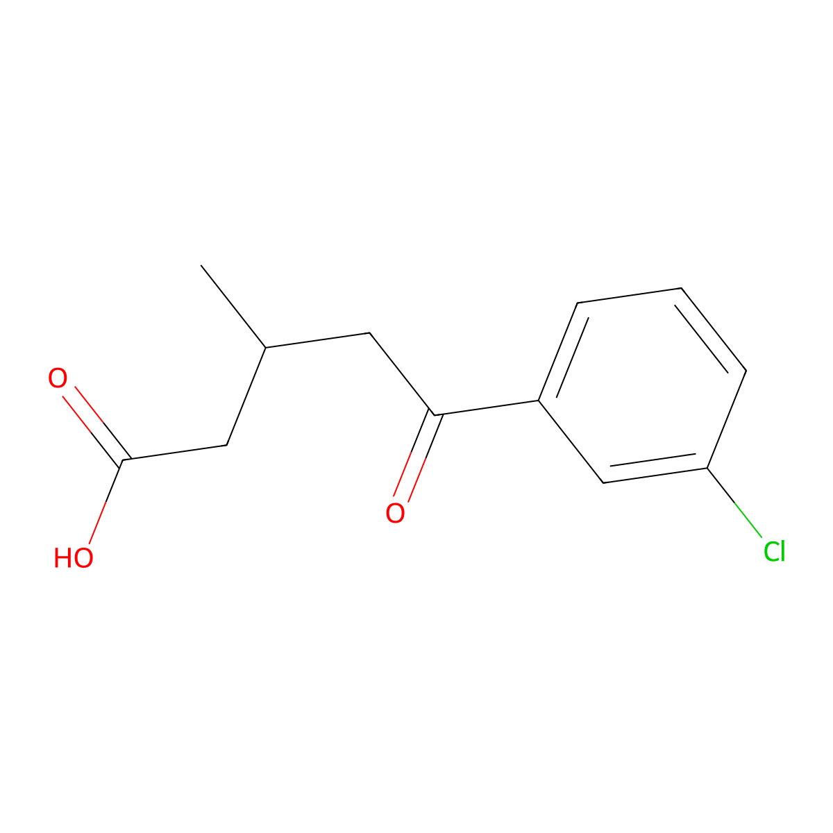 5-(3-Chlorophenyl)-3-methyl-5-oxopentanoic acid molecular structure, CAS 845781-42-2