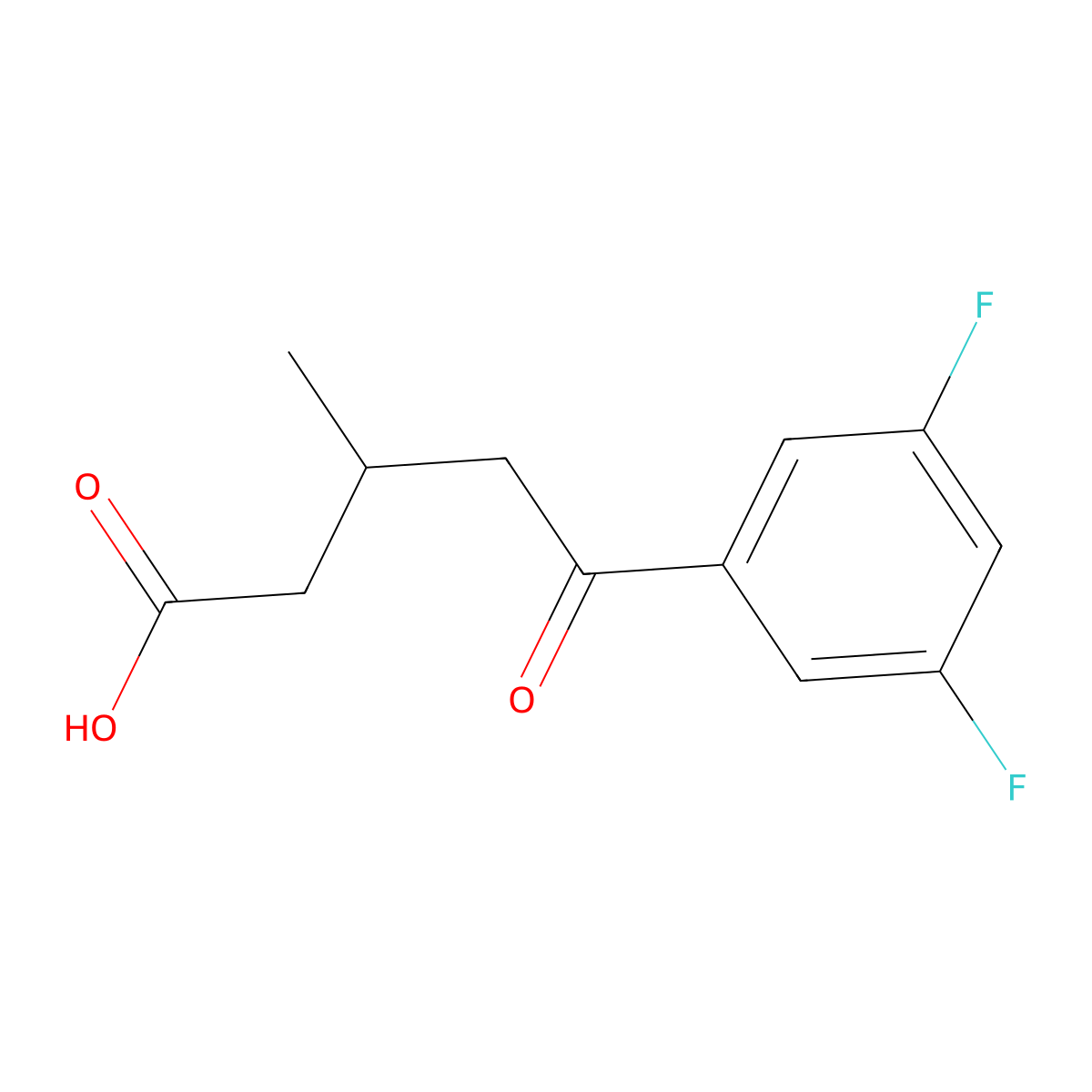 5-(3,5-Difluorophenyl)-3-methyl-5-oxovaleric acid molecular structure, CAS 845781-44-4